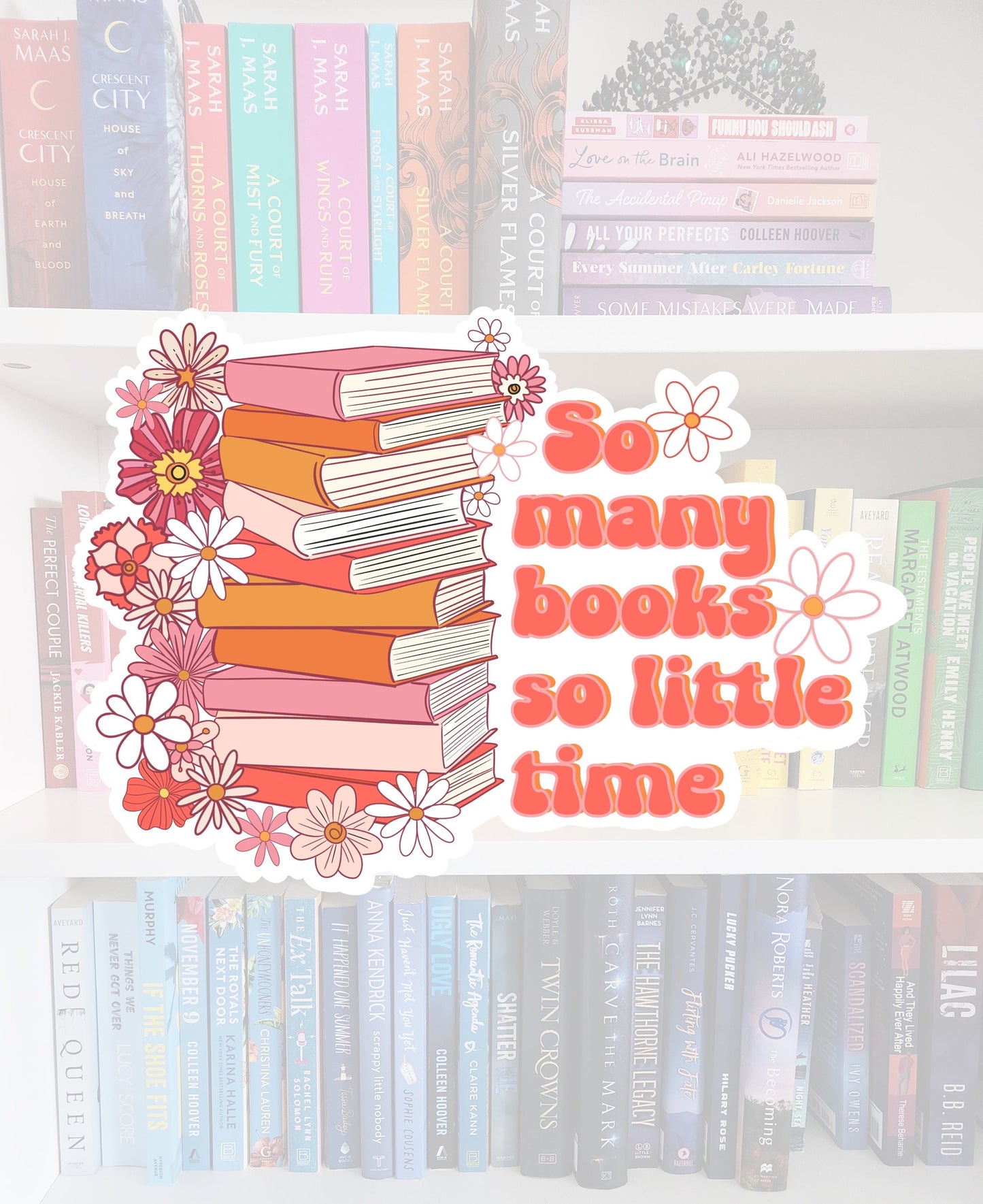 Book Lover Sticker – "So Many Books" Retro Design