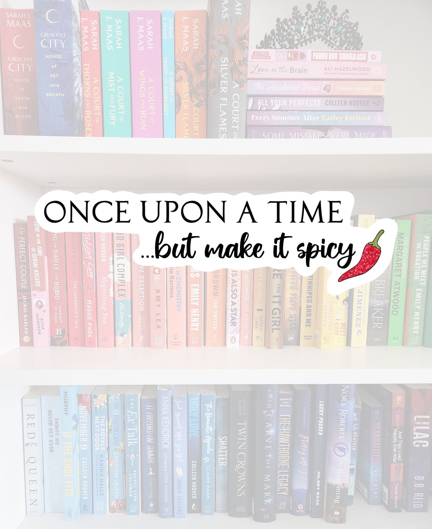 Spicy Booktok Sticker, Book Addict, Water Resistant