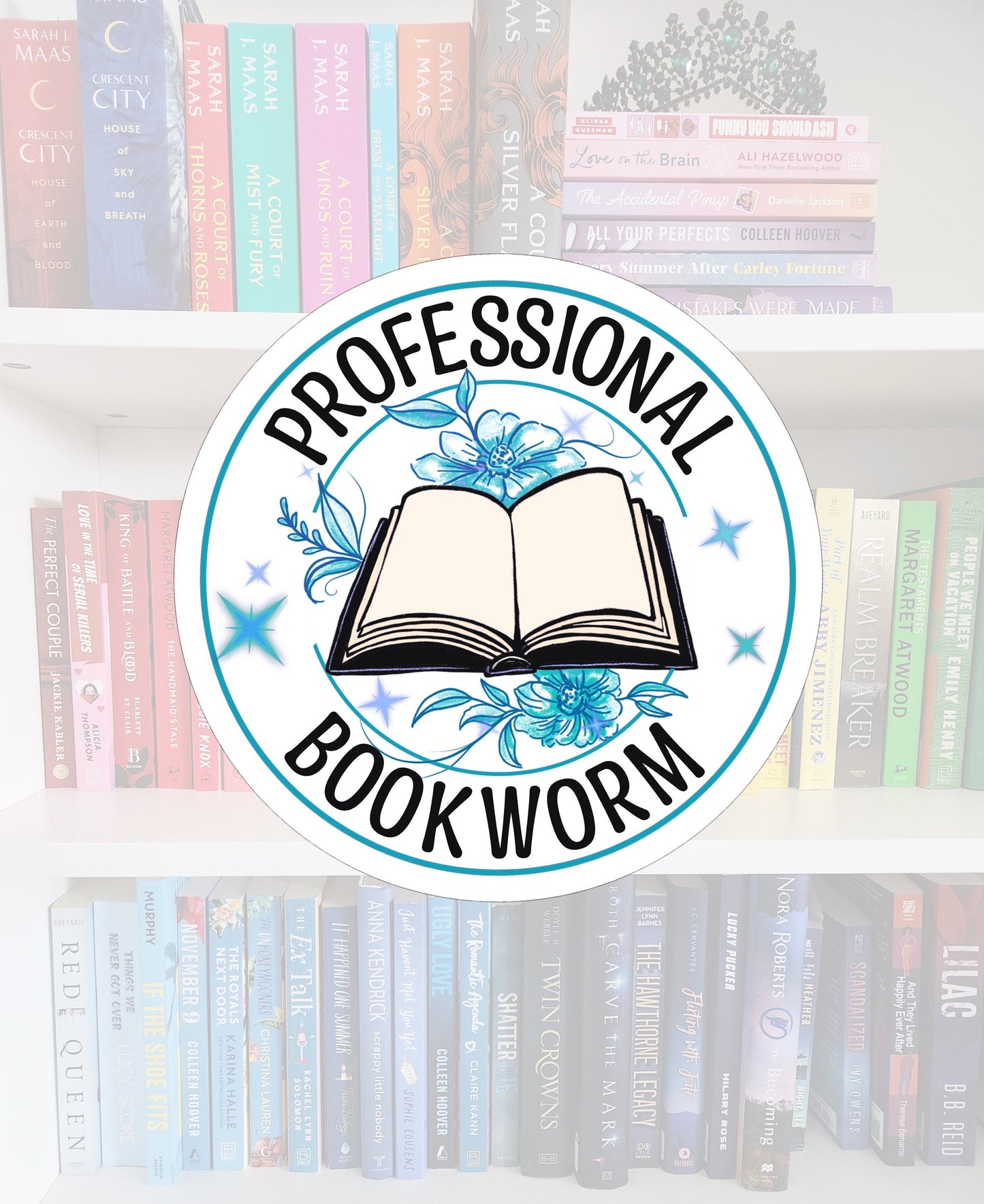 Professional Bookworm Sticker - Bookish Gift, Die-Cut Vinyl
