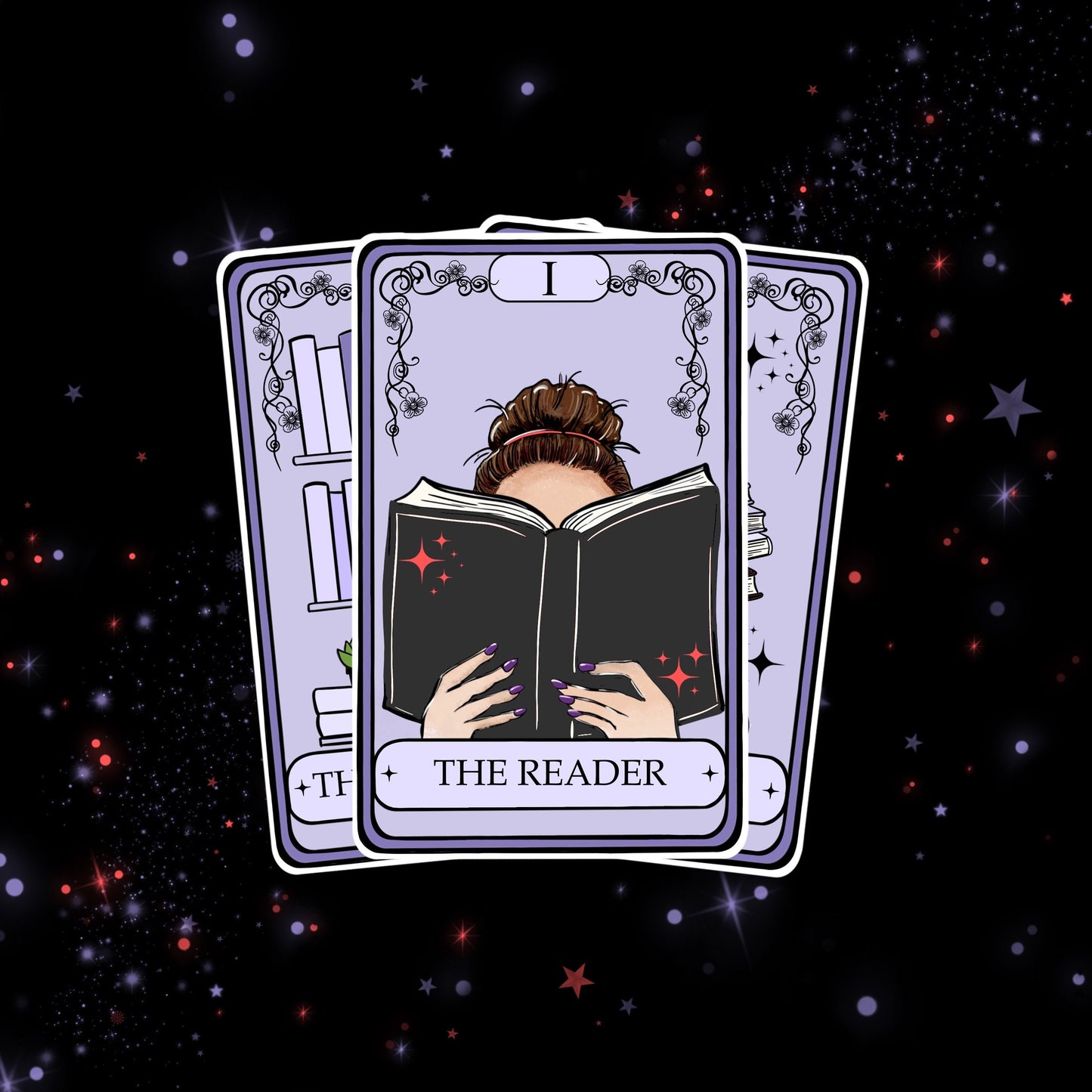 The Reader Tarot Card Sticker | Booktok, Water Resistant