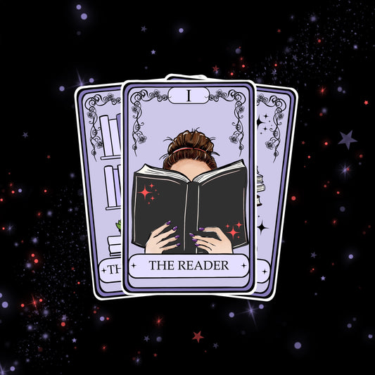 The Reader Tarot Card Sticker | Booktok, Water Resistant