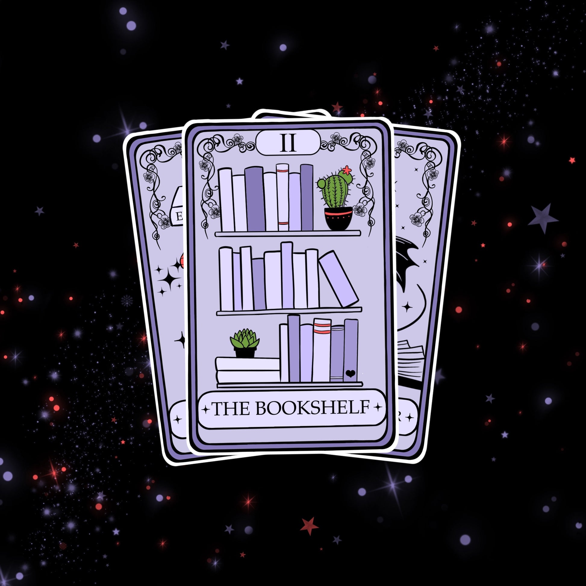 The bookshelf | tarot card - bookish sticker / booktok / book addict / whimsy / reader / water resistant | bookish gifts