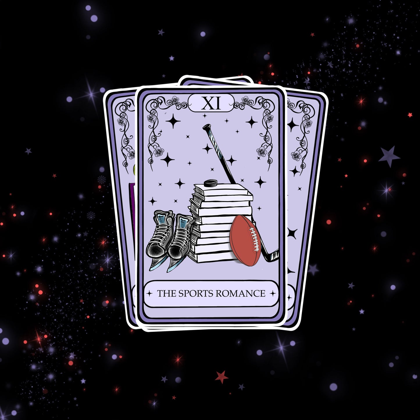 Sports Romance Tarot Card Sticker | Book Lover Gift