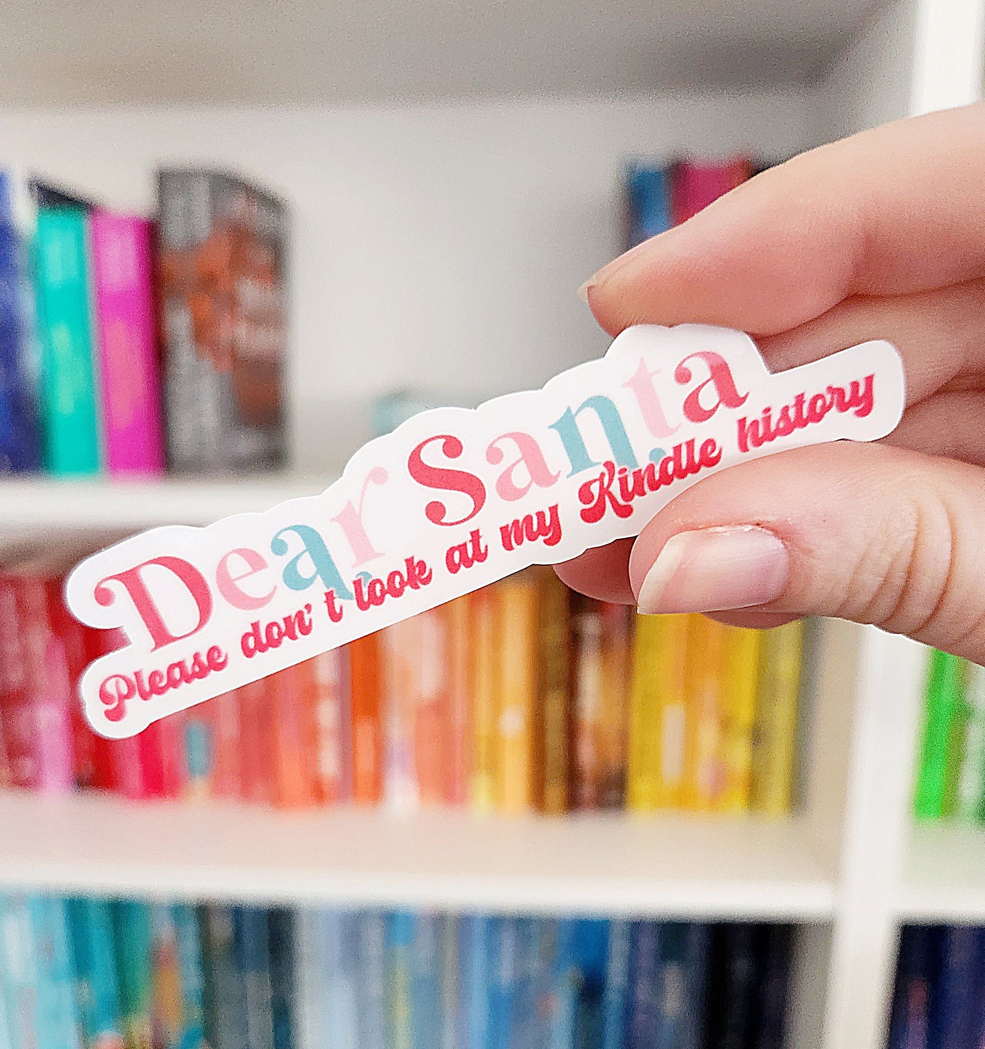 Dear Santa Kindle History Sticker | Bookish Reader Gift