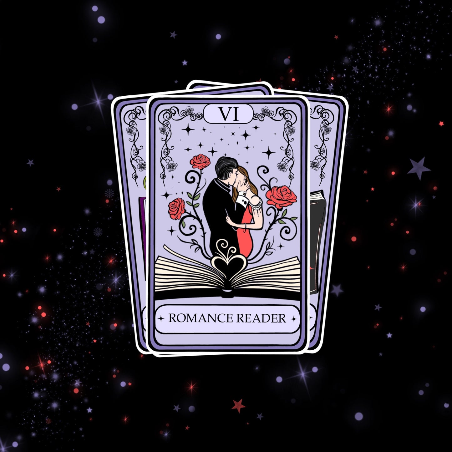 Romance Reader Tarot Card Sticker | Booktok Bookish Gift