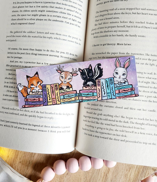 Woodland Animals Bookmark | Fox, Bunny, Deer, Skunk