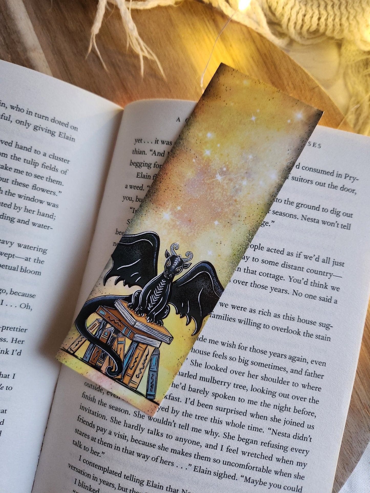 Black dragon bookmark | bookishmerch | dragons | whimsy | bookish | reader | page holder