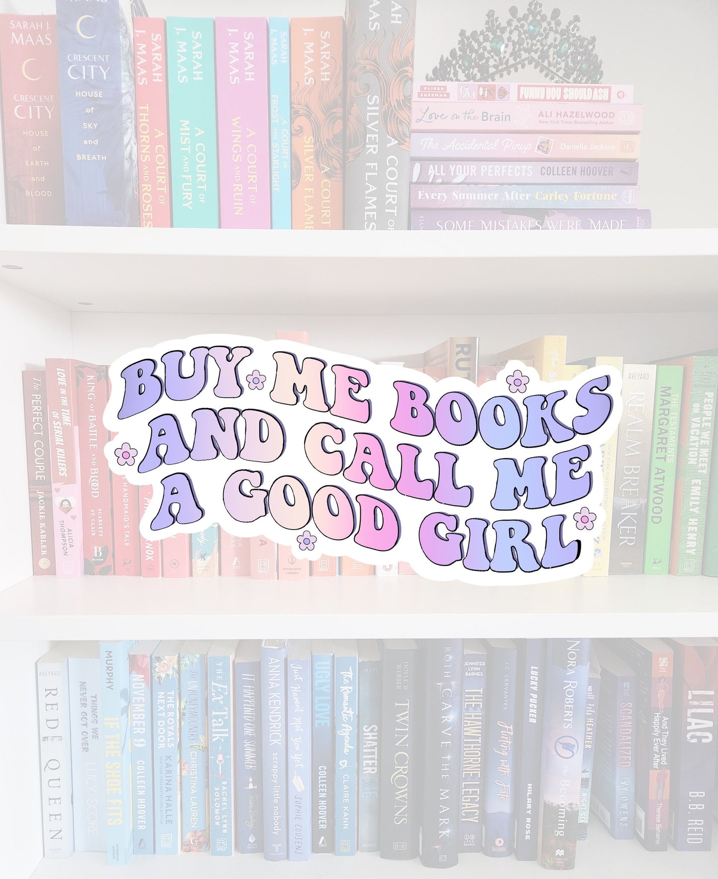 Buy Me Books And call me a good girl- bookish stickers / booktok / book addict / whimsy / reader / water resistant | bookish gifts