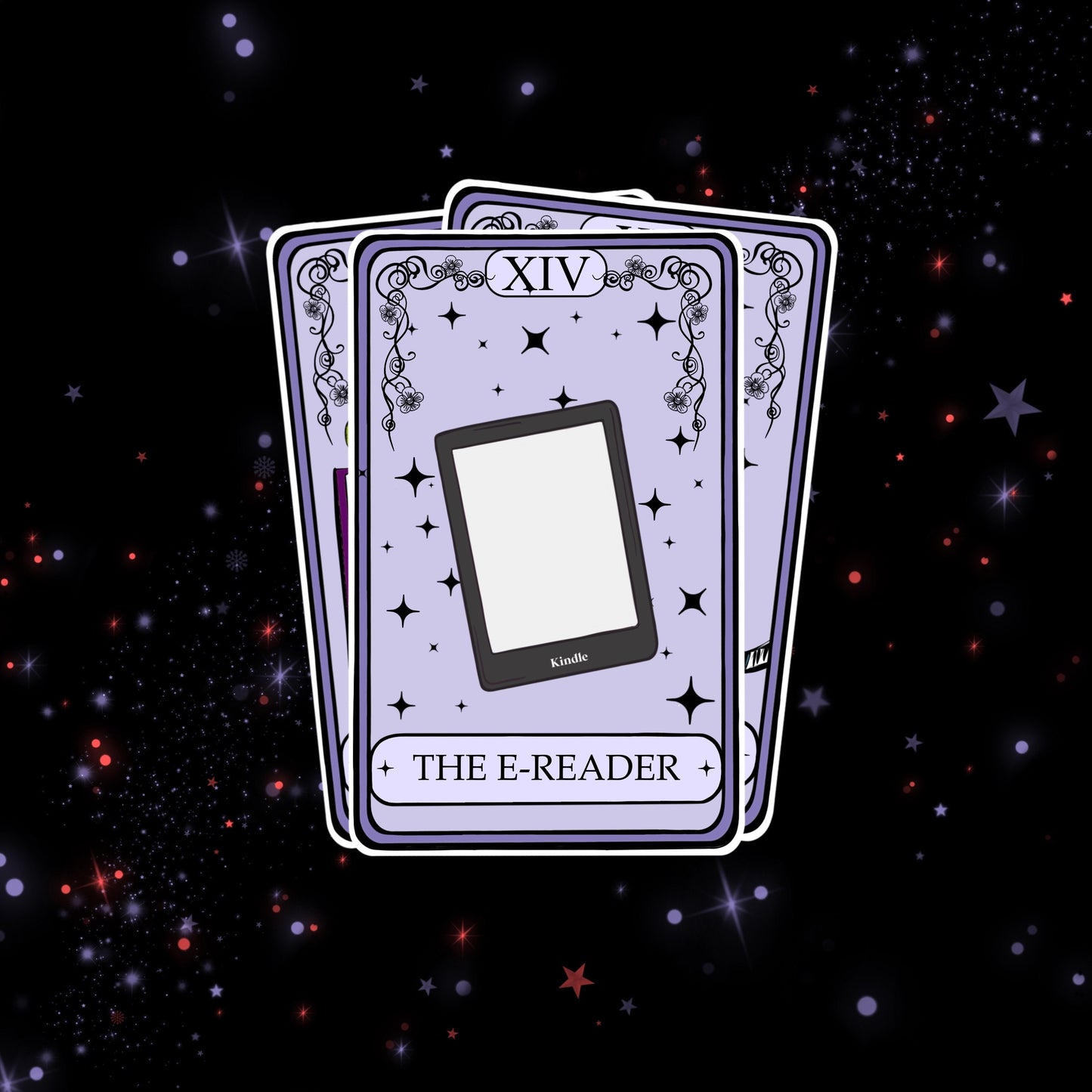 The E-Reader | tarot card - bookish sticker / booktok / book addict / whimsy / reader / water resistant | bookish gifts