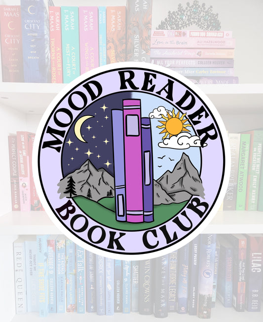Mood Reader book club sticker - bookish stickers / booktok / book addict / whimsy / reader / water resistant | bookish gifts