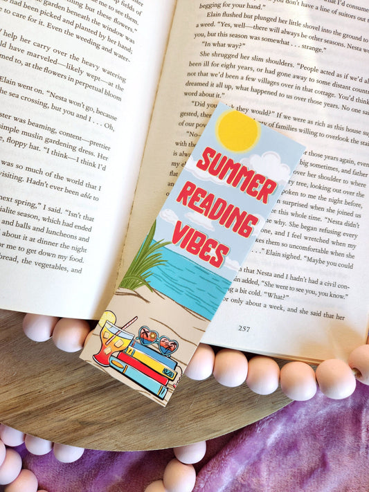 Summer read vibes - Bookmark | bookish | smut | booktok | bookish gifts | bookish merch | books | gifts | reader | beach | page holder