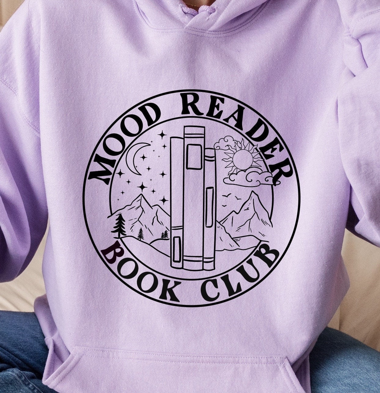 Mood Reader Book Club Hoodie | Bookish Graphic Sweater
