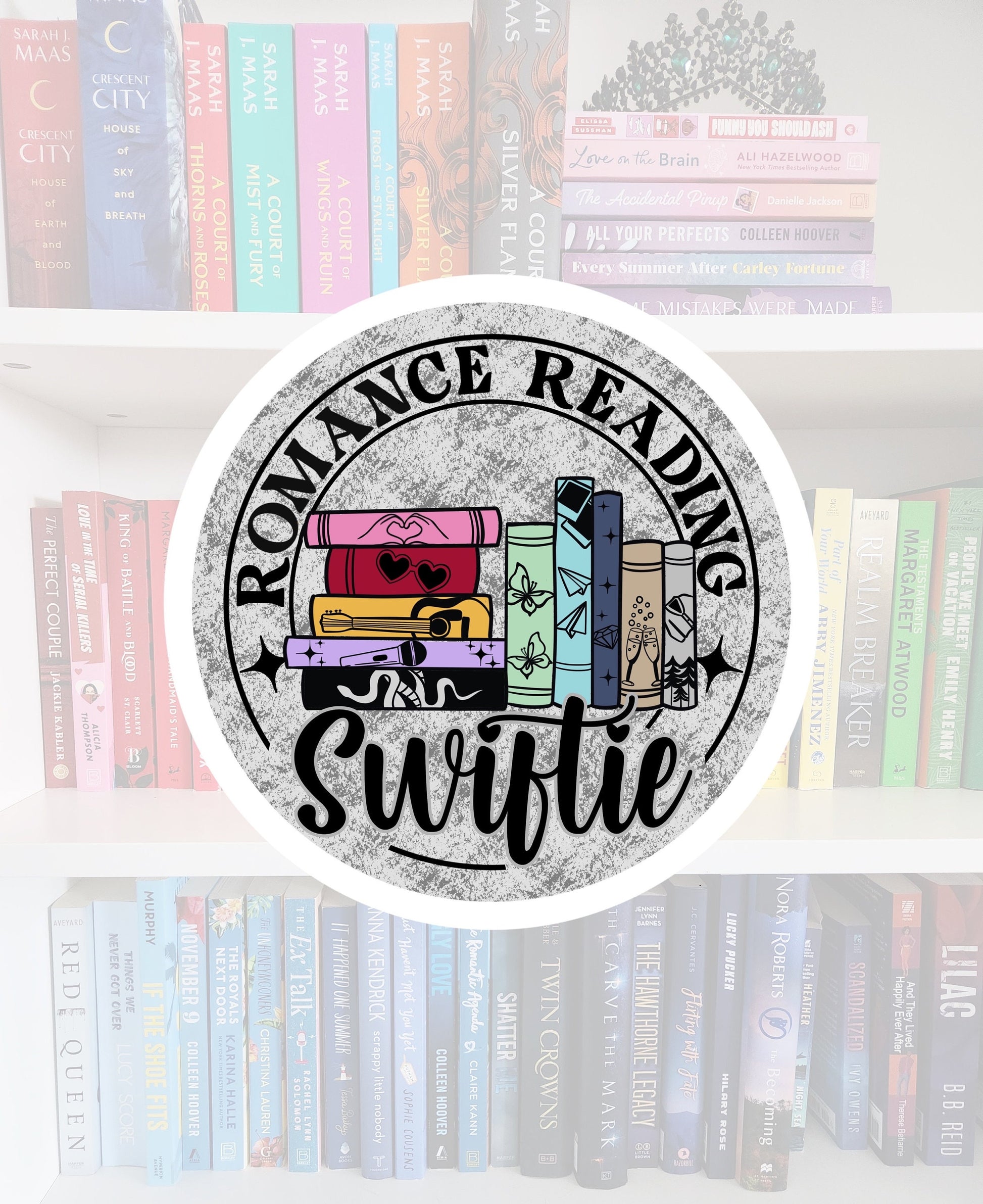 Romance Reading Swiftie - STICKER | bookish stickers | booktok | reader | bookaddict | albums | music | books | T.Swift | Swift