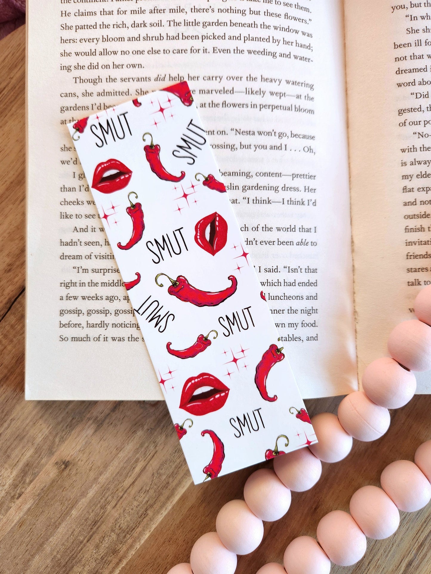 Smut - Bookmark | bookish | smut | booktok | bookish gifts | bookish merch | books | gifts | funny | reader | spicy | lips