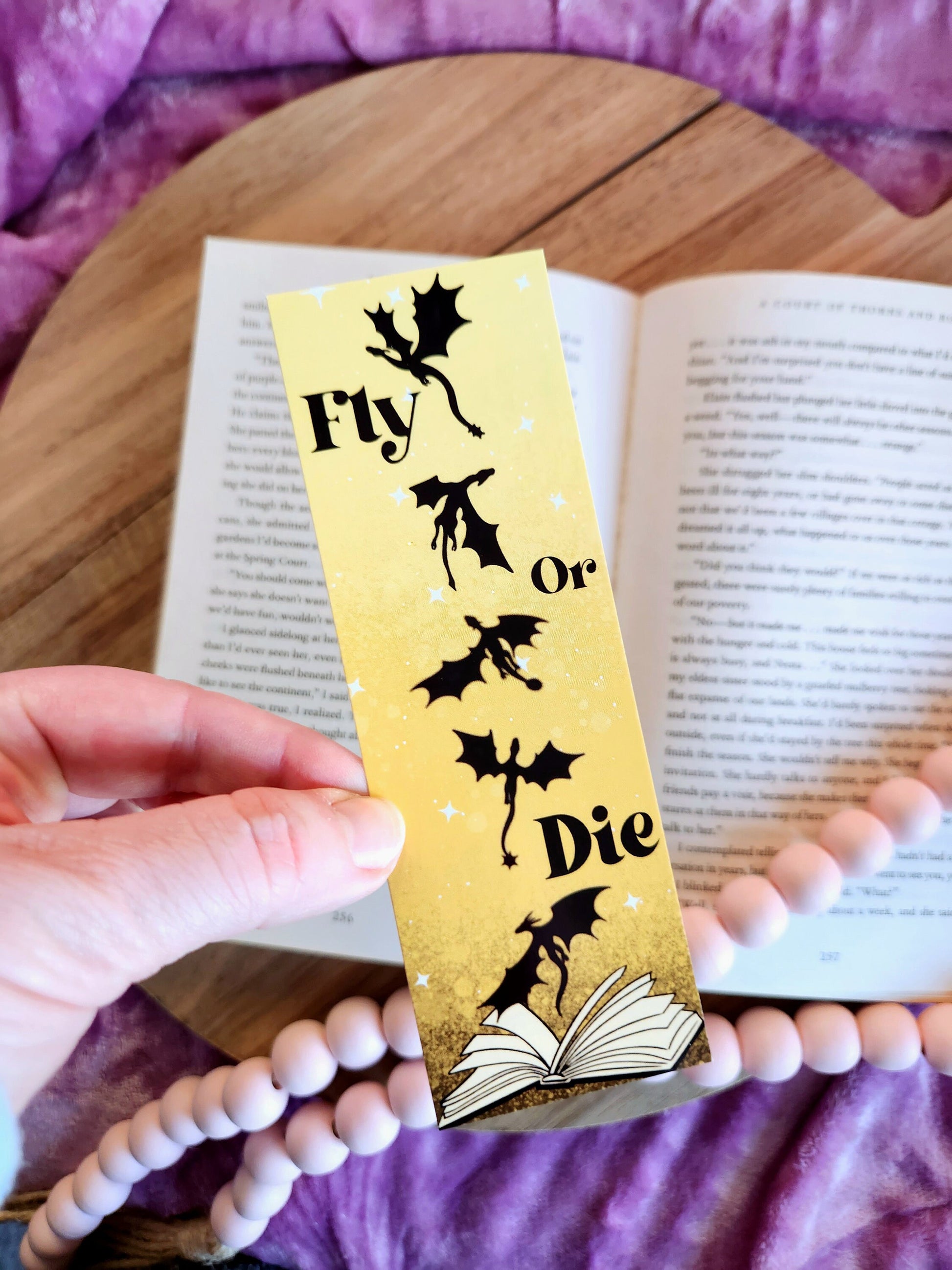Fly or die - dragon bookmark | bookishmerch | dragons | whimsy | bookish | reader | page holder | bookish gifts | bookish merch | books