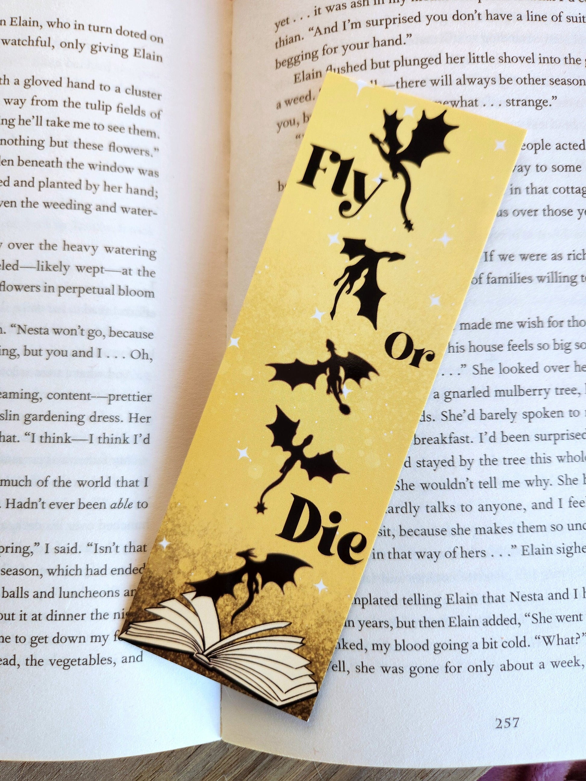 Fly or die - dragon bookmark | bookishmerch | dragons | whimsy | bookish | reader | page holder | bookish gifts | bookish merch | books