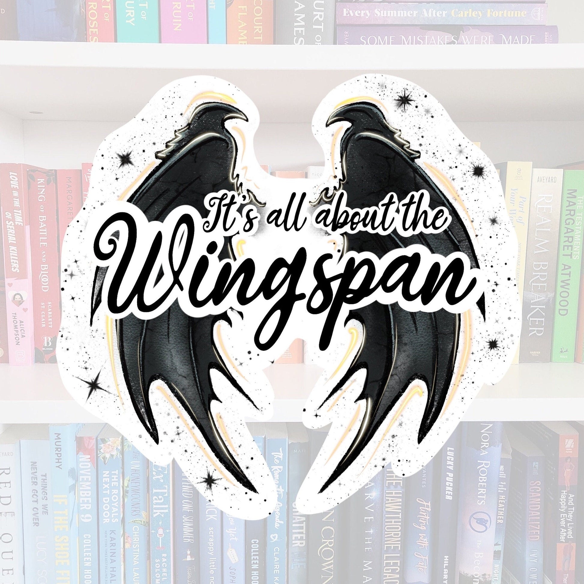 It’s all about the wingspan- bookish stickers / booktok / fae / book addict / whimsy / reader / water resistant | bookish gifts | fantasy