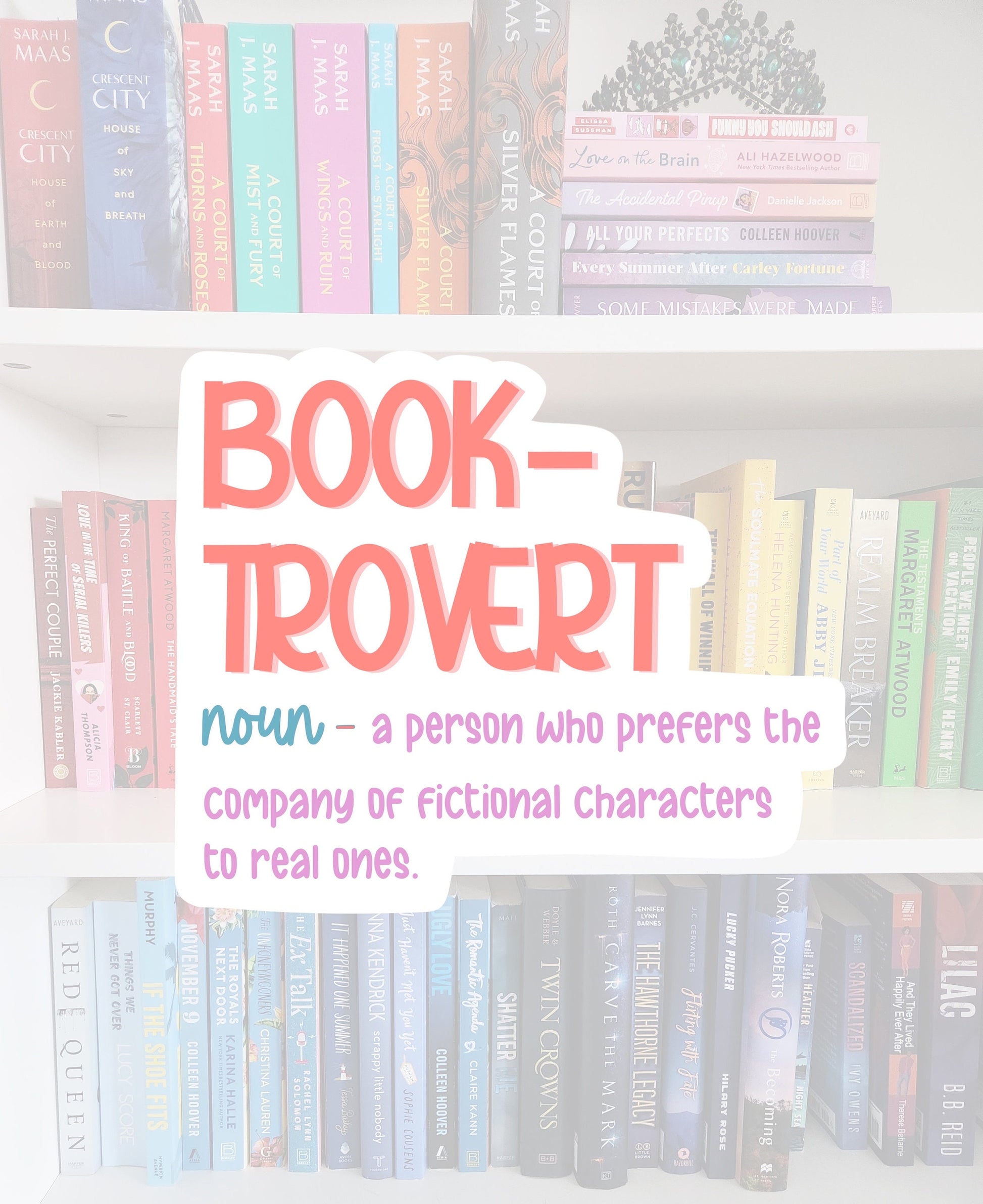 Booktrovert definition sticker - reader | booktok | book addict | meaning | kindle sticker | laptop | water resistant | bookish gifts