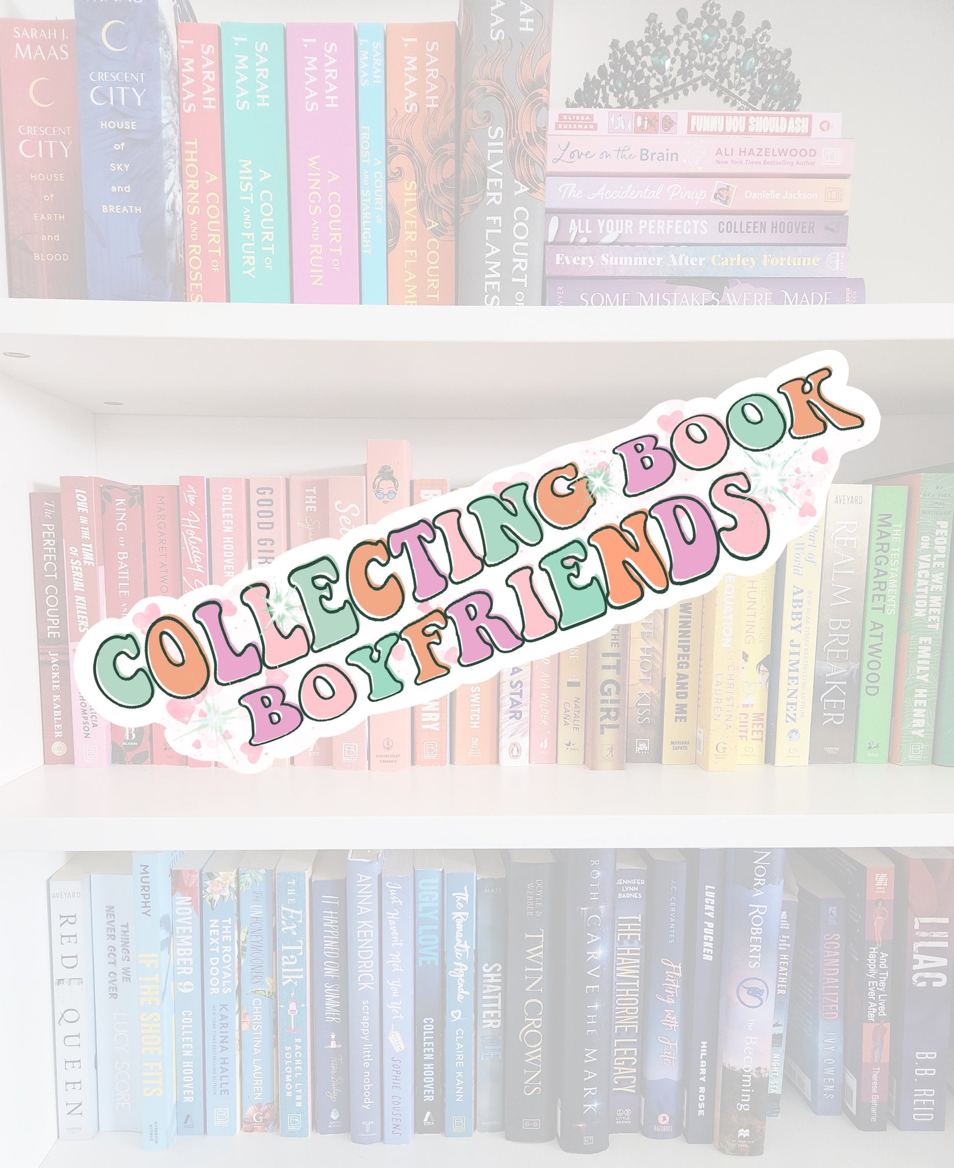 Collecting book boyfriends- Sticker | bookish sticker | books | reader | retro | bookish gifts | booktok | bookstagram