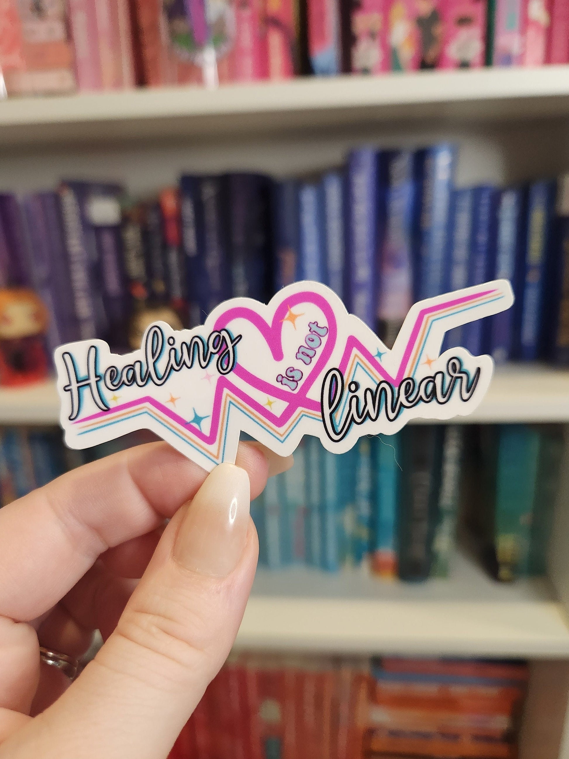 Healing is not linear - vinyl sticker | water resistant | mental health | awareness | health | stickers
