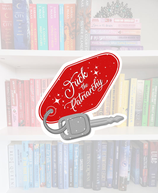 F*ck the patriarchy - kindle sticker | booktok / book addict / water resistant | bookish gifts | books | bookish | t.swift | swiftie