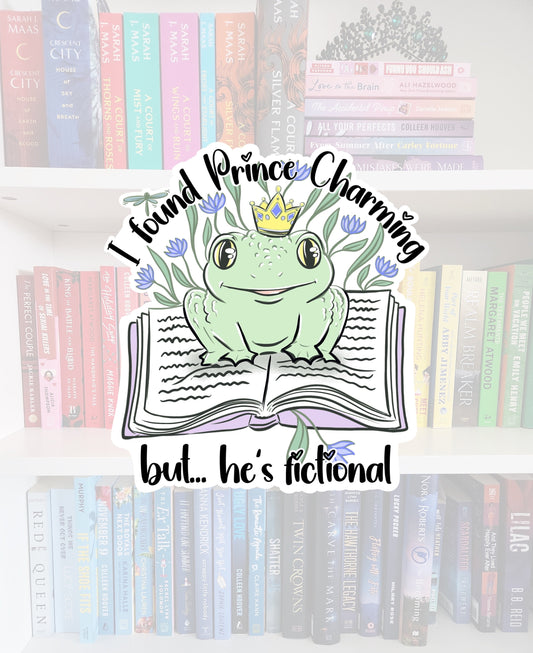 I found prince charming - bookish stickers / toad / book addict / whimsy / reader / water resistant | bookish gifts | e-reader | kindle