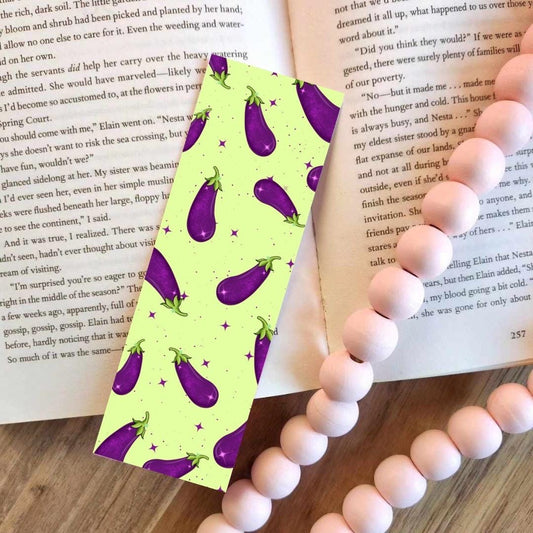 Eggplant bookmark | bookmarks | bookish gifts | book merch | book accessories | reader | booktok | book addict | emoji | page holder
