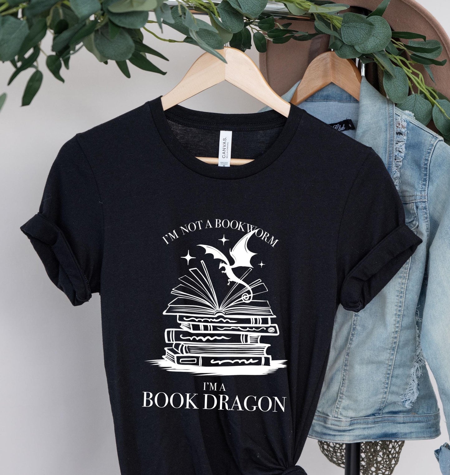 Book Dragon T-shirt, Bookish Tee, Dragon T-shirt, Reading Shirt, Book Addict T-shirt, Fantasy shirt