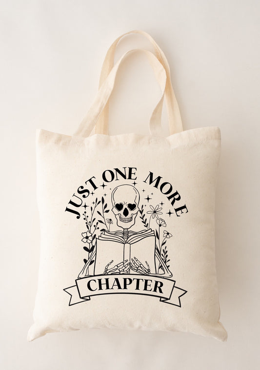 Just One More Chapter - TOTE | bookish | bookaddict | reader | book lover | book tote | bookish gifts | booktok | bookish tote