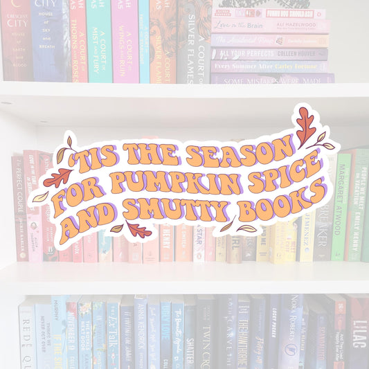 This the season for pumpkin spice - spooky season stickers / booktok / book addict / whimsy / reader / water resistant | bookish gifts