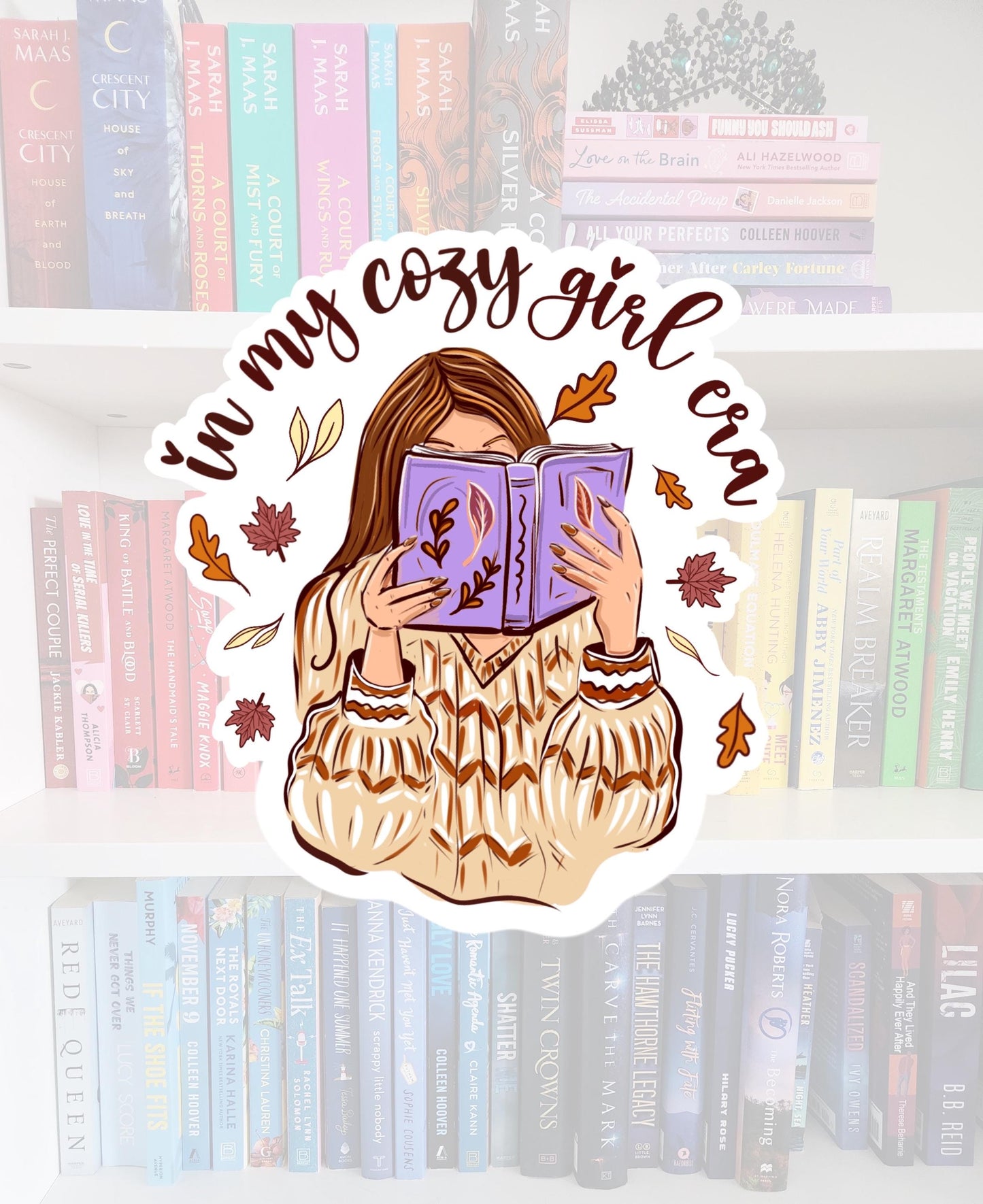 In my cozy girl era - spooky season stickers / booktok / book addict / whimsy / reader / water resistant | bookish gifts