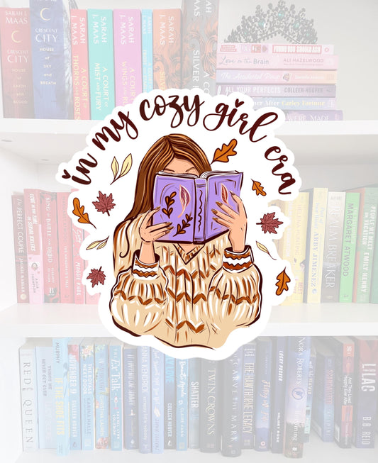 In my cozy girl era - spooky season stickers / booktok / book addict / whimsy / reader / water resistant | bookish gifts
