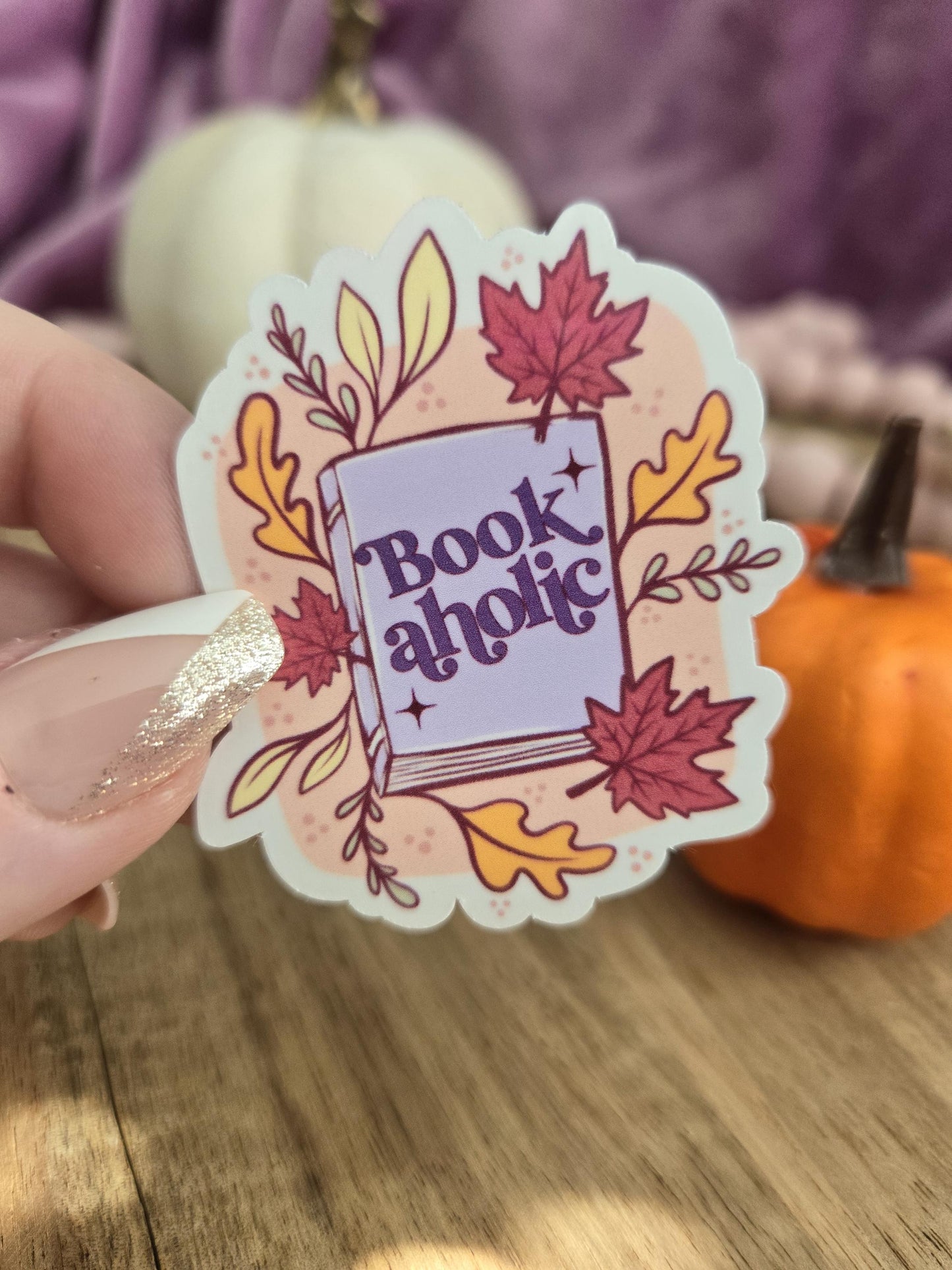 Book-aholic - spooky season stickers / booktok / book addict / whimsy / reader / water resistant | bookish gifts