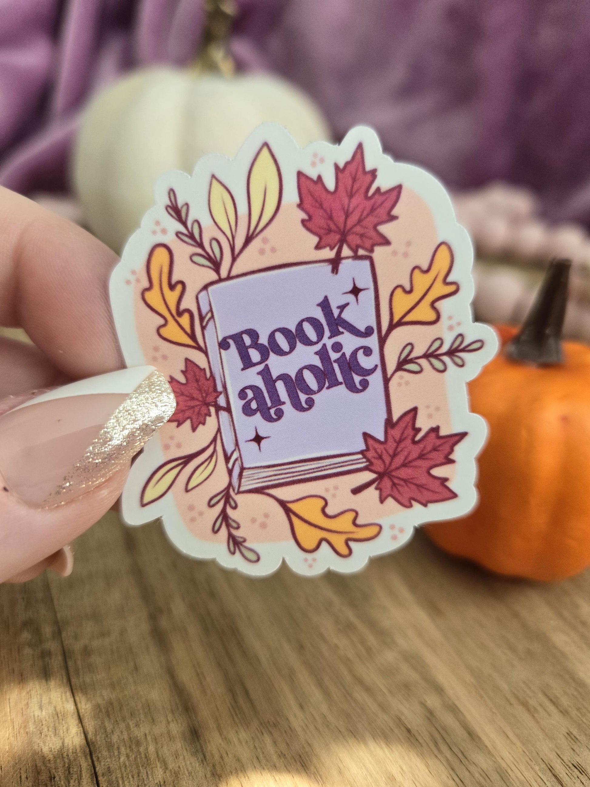 Book-aholic - spooky season stickers / booktok / book addict / whimsy / reader / water resistant | bookish gifts