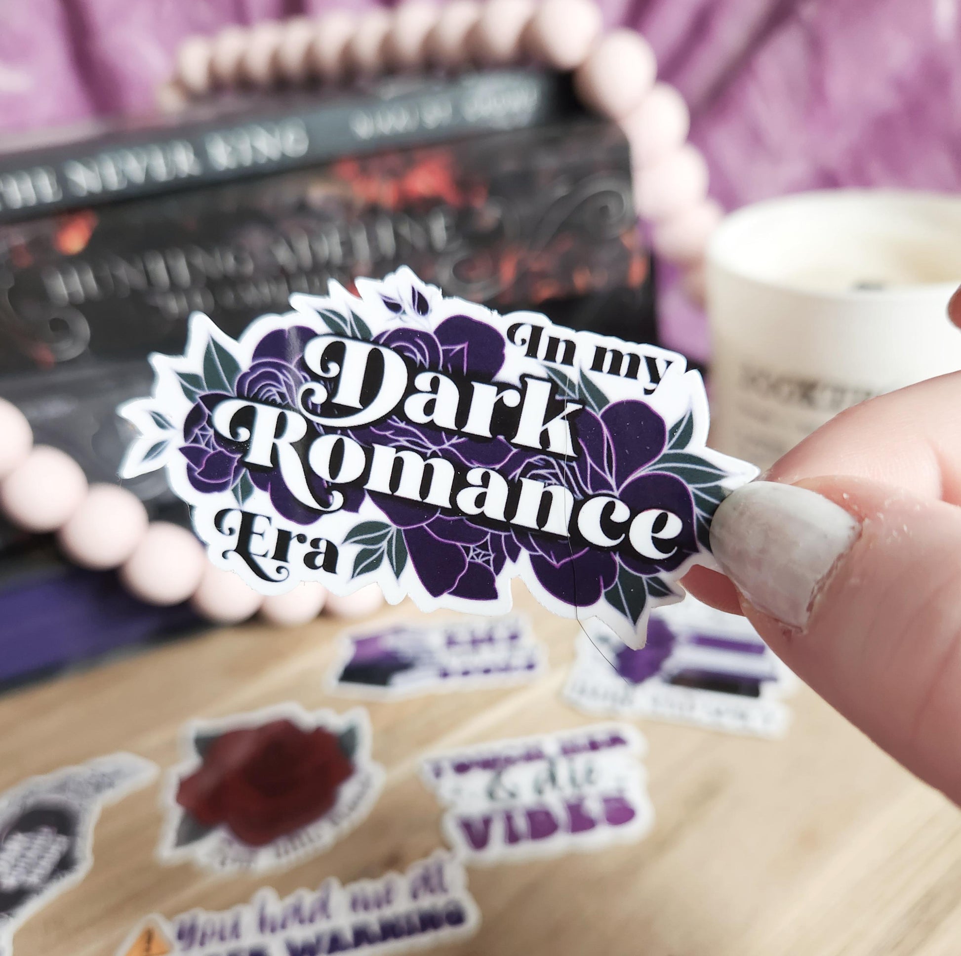 In my Dark Romance Era - sticker / booktok / book addict / books / reader / water resistant | bookish gifts | dark romance | skeleton