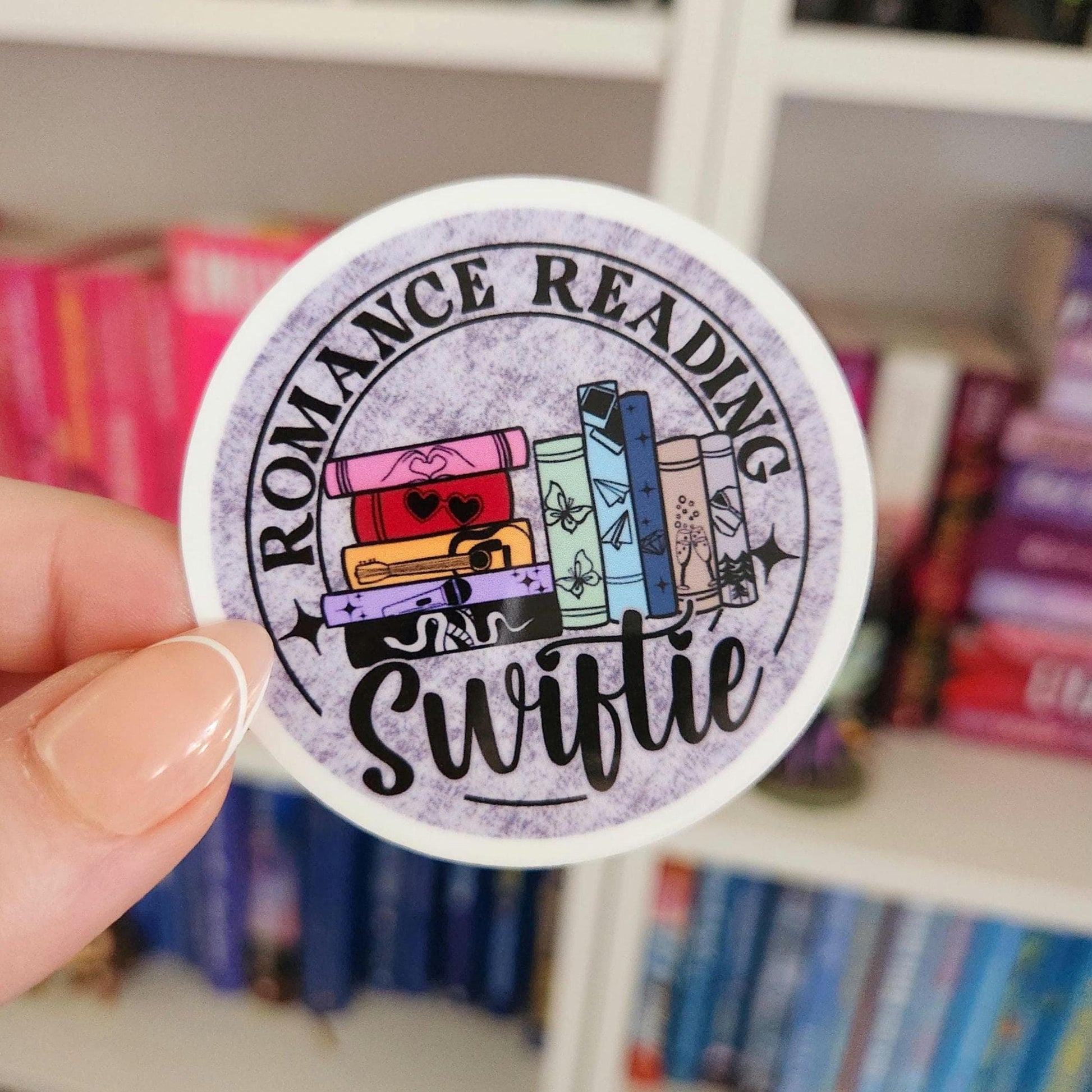 Romance Reading Swiftie - STICKER | bookish stickers | booktok | reader | bookaddict | albums | music | books | T.Swift | Swift