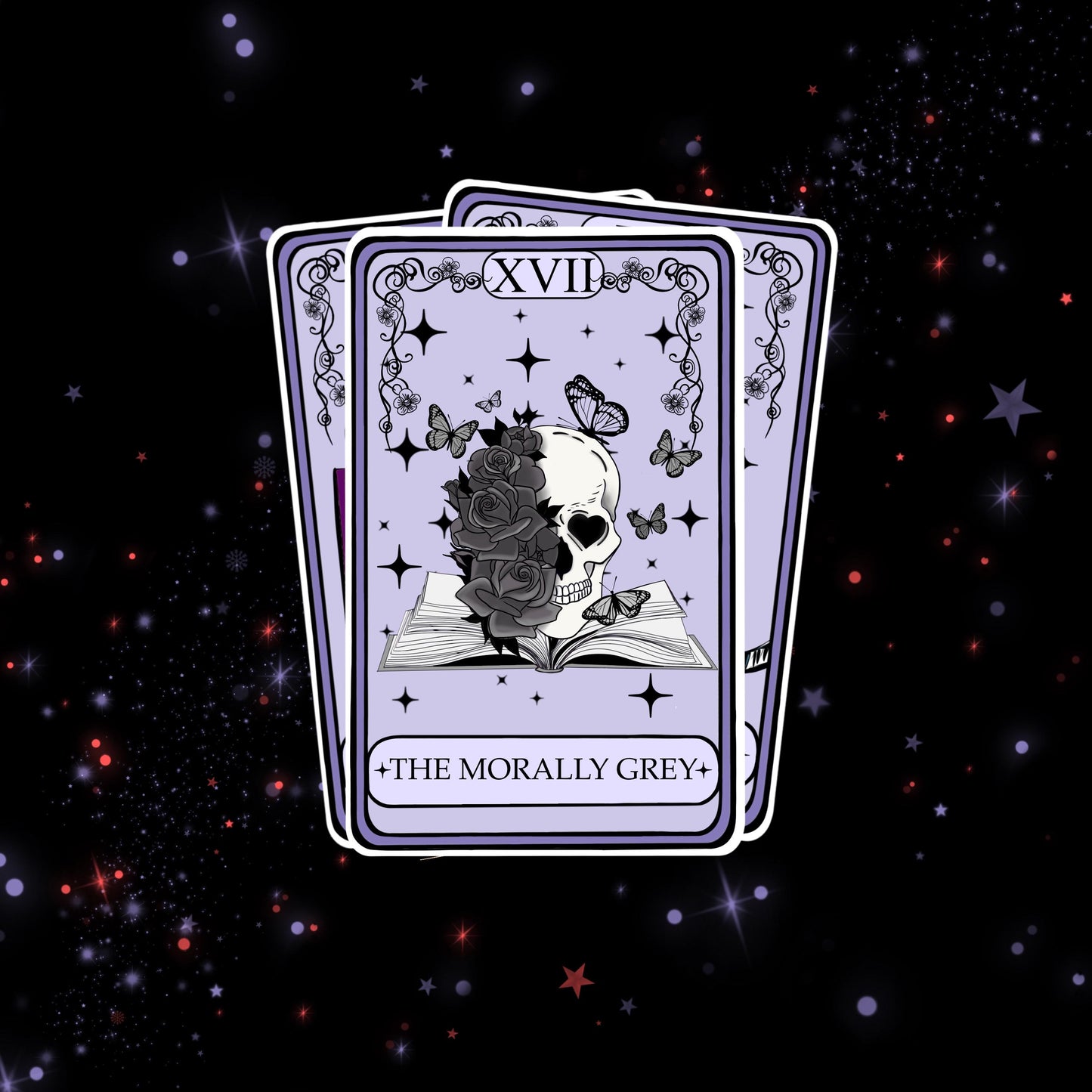 The Morally Grey | tarot card - bookish sticker / booktok / book addict / whimsy / reader / water resistant | bookish gifts