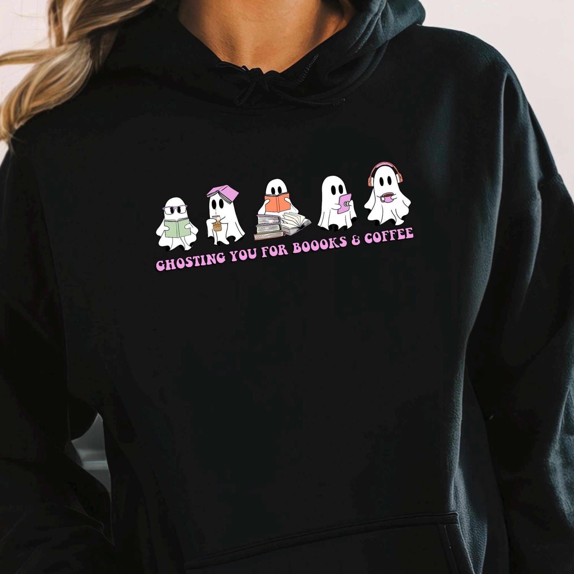 Ghosting you for boooks and coffee | Bookish hoodie | Shirt | Clothing | bookish gifts | sweater | bookish merch | bookstagram | spooky