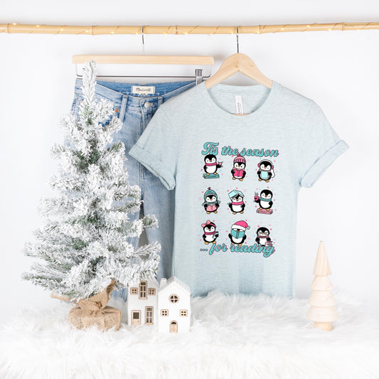 Bookish Penguins Tee | t-shirt | bookish gifts | apparel | reading shirt | readers | Holiday | Christmas