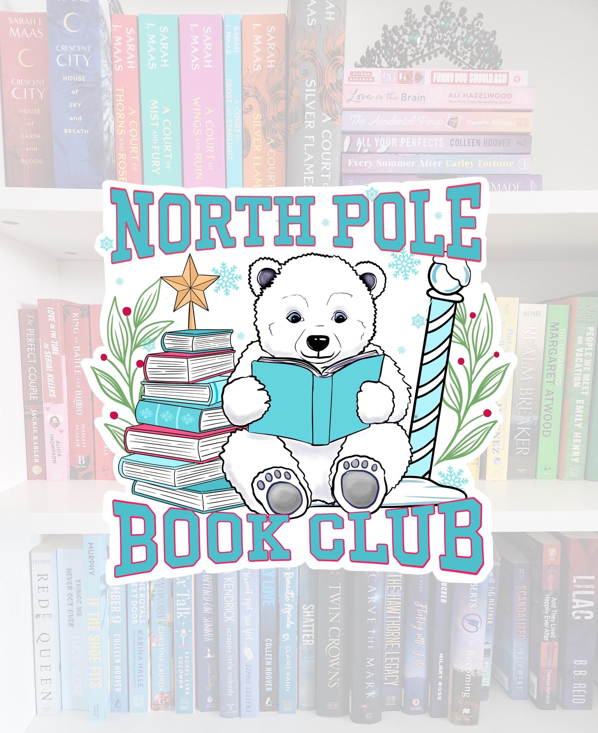 North Pole Book Club - STICKER | bookish | booktok | reader | bookaddict | booktok | bookish gifts | holiday | Christmas