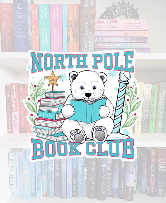 North Pole Book Club - STICKER | bookish | booktok | reader | bookaddict | booktok | bookish gifts | holiday | Christmas