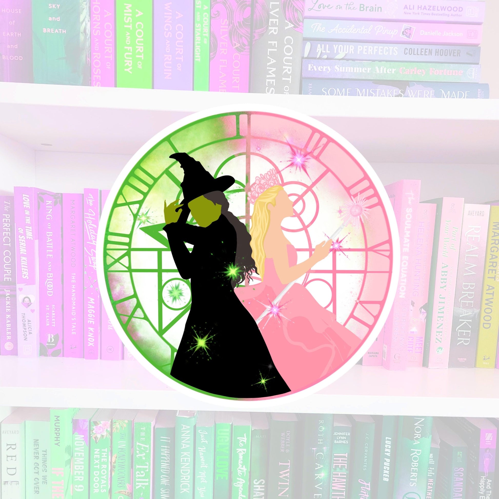 Two Witches - WICKED inspired - Sticker | books | bookish gifts | reader | laptop stickers | kindle sticker | Elphaba | Glinda