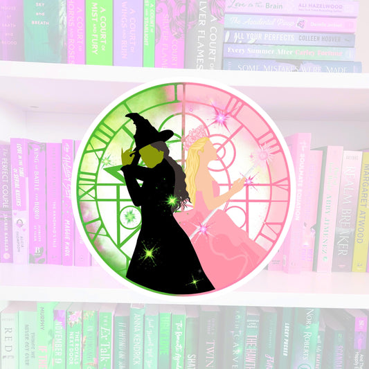Two Witches - WICKED inspired - Sticker | books | bookish gifts | reader | laptop stickers | kindle sticker | Elphaba | Glinda
