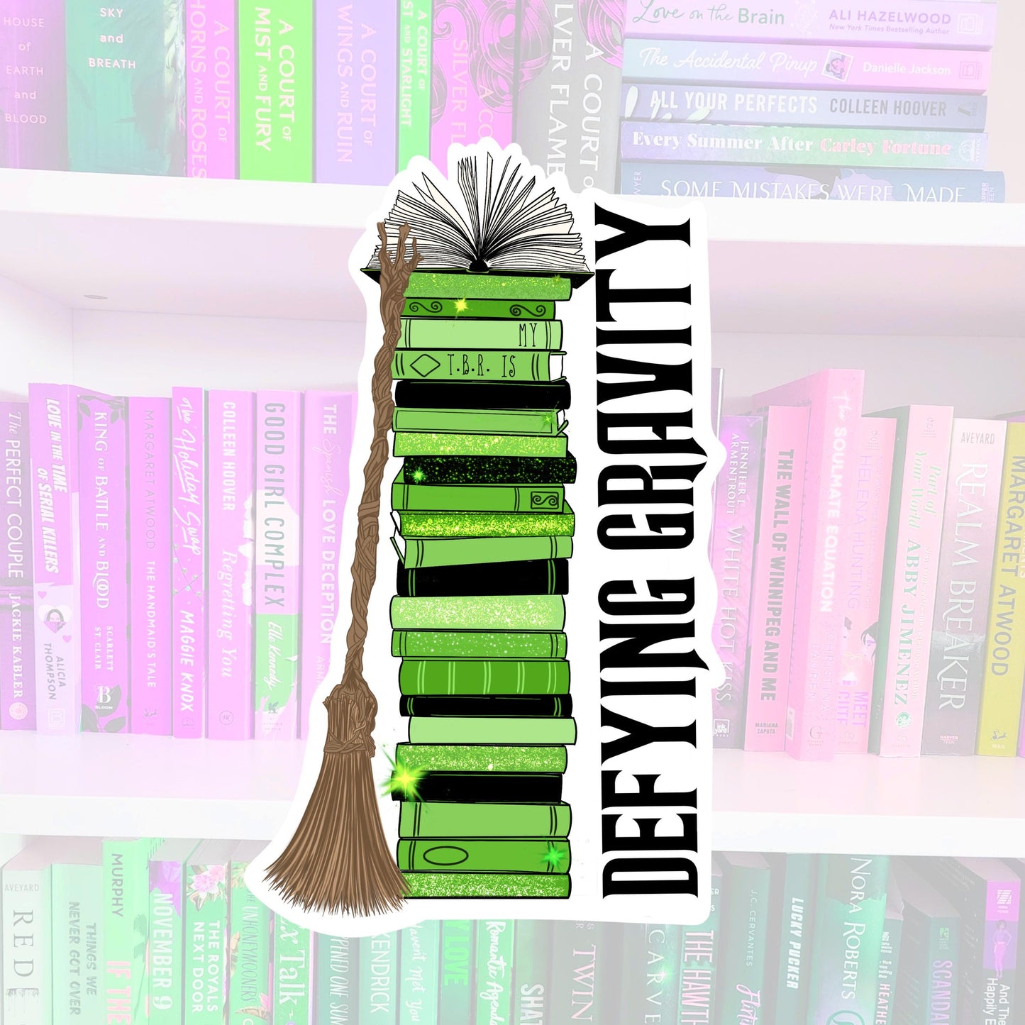 My TBR is defying gravity - WICKED inspired - Sticker | bookish | bookish gifts | reader | laptop stickers | kindle sticker | Elphaba