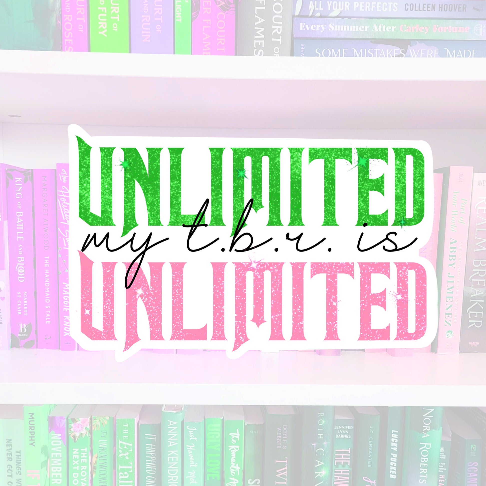 Unlimited TBR - WICKED inspired - Sticker | books | bookish gifts | reader | laptop stickers | kindle sticker | Elphaba | Glinda