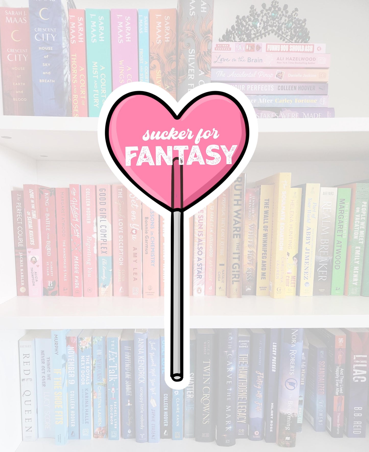 Sucker For Fantasy - bookish stickers / booktok / book addict / whimsy / reader / water resistant | bookish gifts | kindle