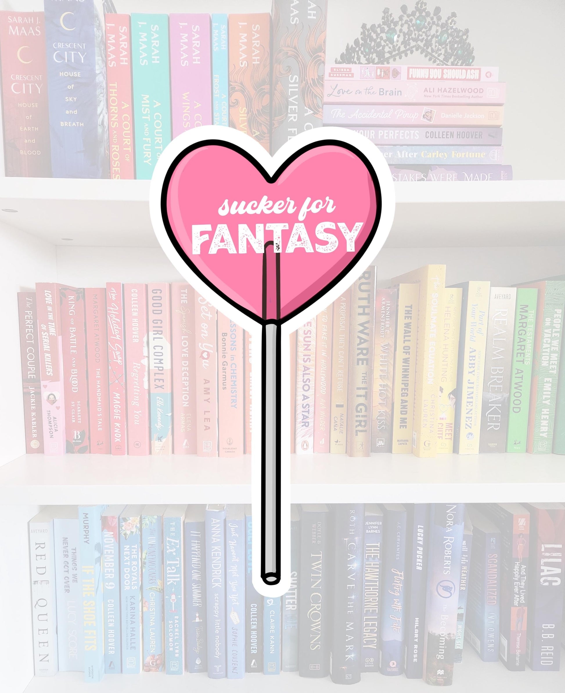 Sucker For Fantasy - bookish stickers / booktok / book addict / whimsy / reader / water resistant | bookish gifts | kindle