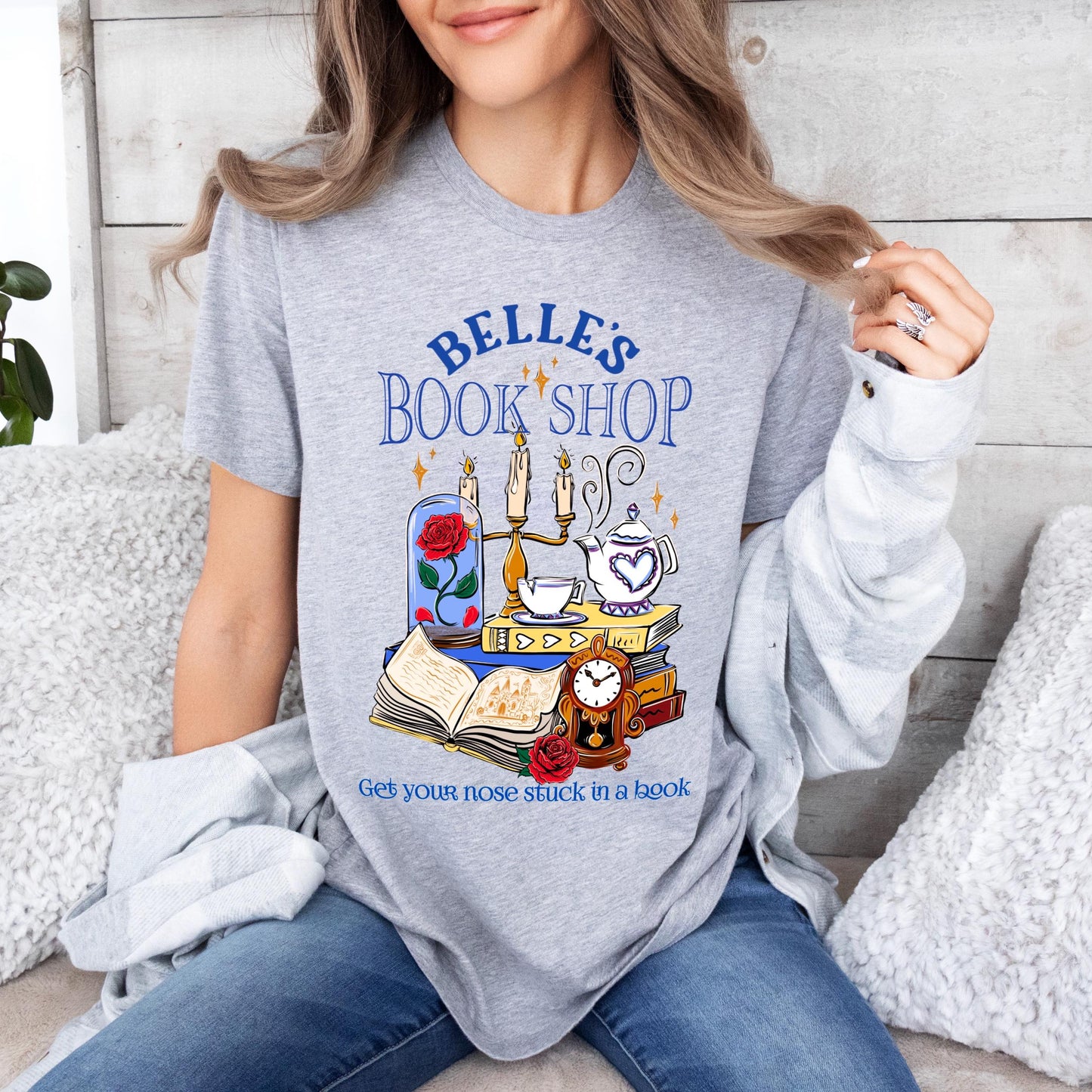 Belle’s Book Shop - Bookish Tee, Reading Shirt, Book Lover T-shirt | bookish gifts | book merch | apparel | tshirts | fairytale