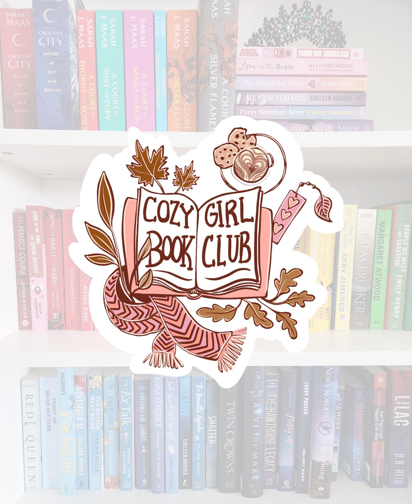 Cozy girl book club - bookish stickers / booktok / book addict / whimsy / reader / water resistant | bookish gifts | kindle