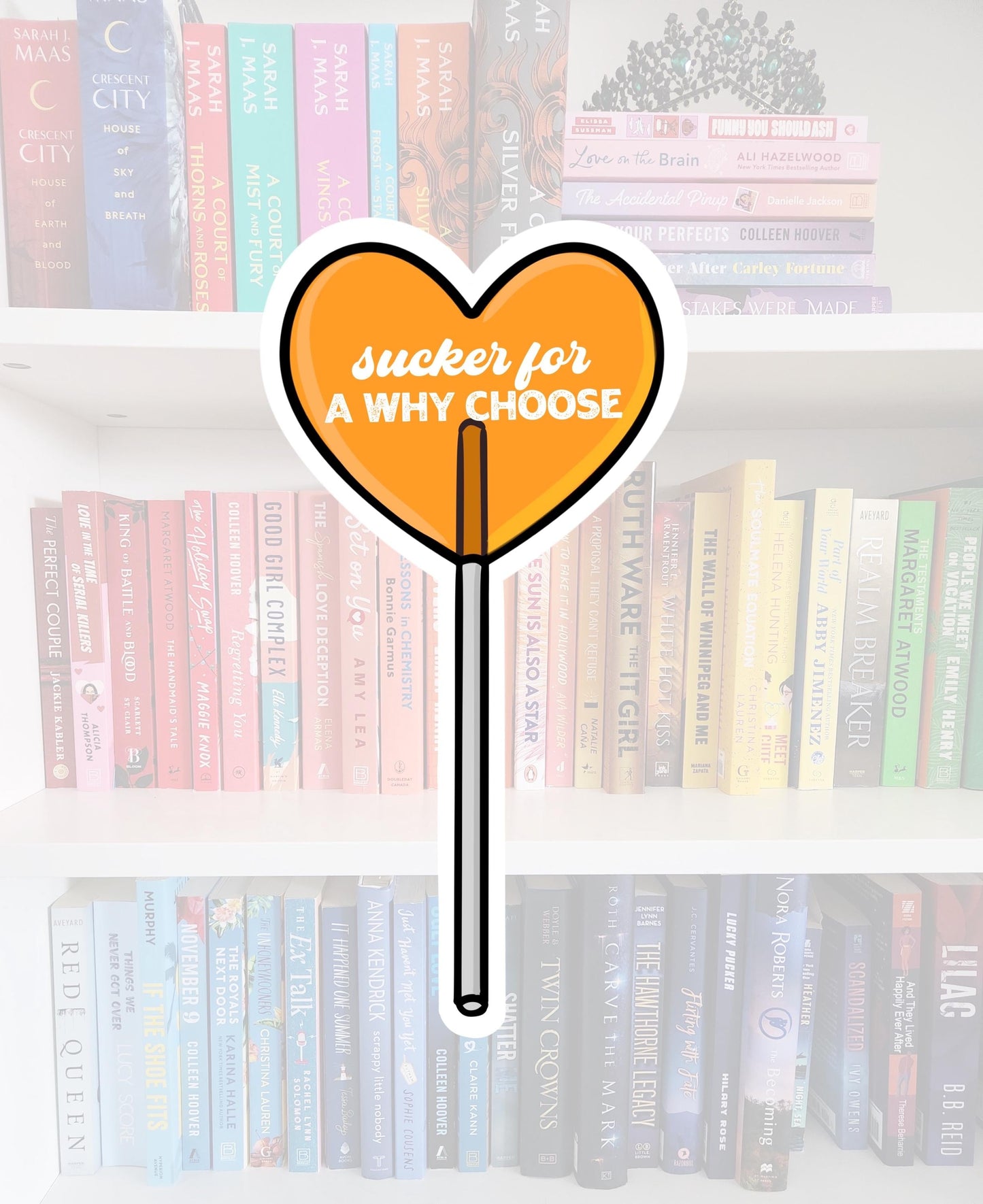 Sucker for a why choose- bookish stickers / booktok / book addict / whimsy / reader / water resistant | bookish gifts | kindle
